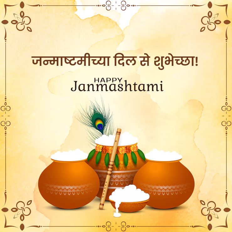 Shri Krishna Janmashtami Wishes In Marathi