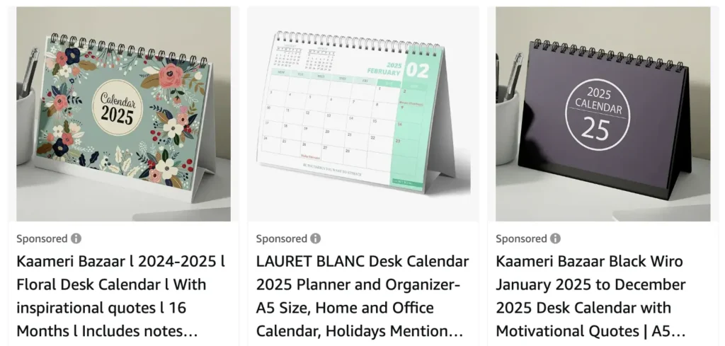 Calendar Christmas Gift Ideas