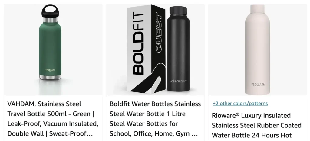 Stainless Steel Water Bottle Christmas Gift Ideas